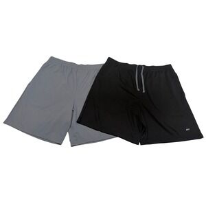 Amazon Essentials Mens 2-Pack Mesh Athletic Shorts Black Grey XL (set of 2)